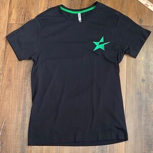 Sea Black Short Sleeve Tee with Green Star